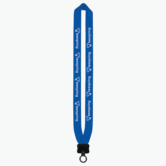 1 Knitted Cotton Lanyard w/Plastic Clamshell & O-Ring