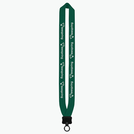 1 Knitted Cotton Lanyard w/Plastic Clamshell & O-Ring