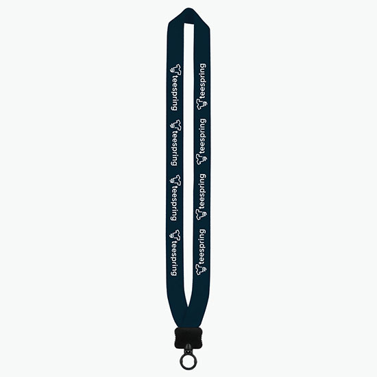 1 Knitted Cotton Lanyard w/Plastic Clamshell & O-Ring