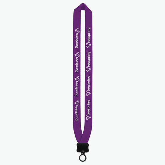 1 Knitted Cotton Lanyard w/Plastic Clamshell & O-Ring
