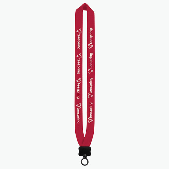 1 Knitted Cotton Lanyard w/Plastic Clamshell & O-Ring