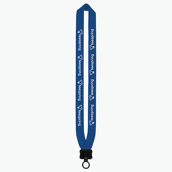 1 Knitted Cotton Lanyard w/Plastic Clamshell & O-Ring