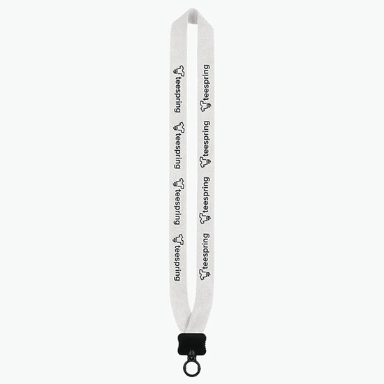 1 Knitted Cotton Lanyard w/Plastic Clamshell & O-Ring
