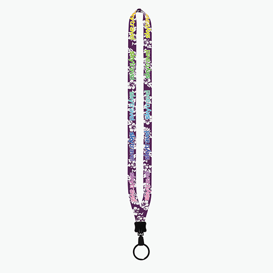 1/2 Full-Color Theme Lanyard w/Split Ring