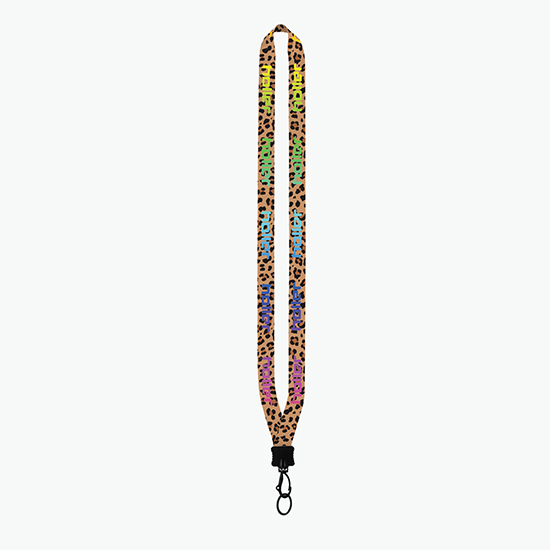 1/2 Full-Color Theme Lanyard w/Swivel Hook & Metal Split Ring