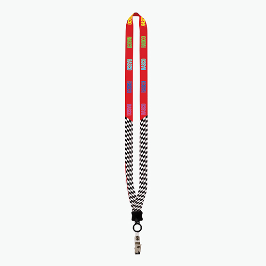 1/2 Full-Color Theme Lanyard w/Vinyl Bulldog Clip