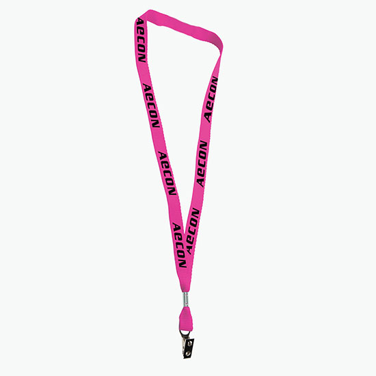 5/8 Neon Lanyard with Safety Breakaway w/Bulldog Clip