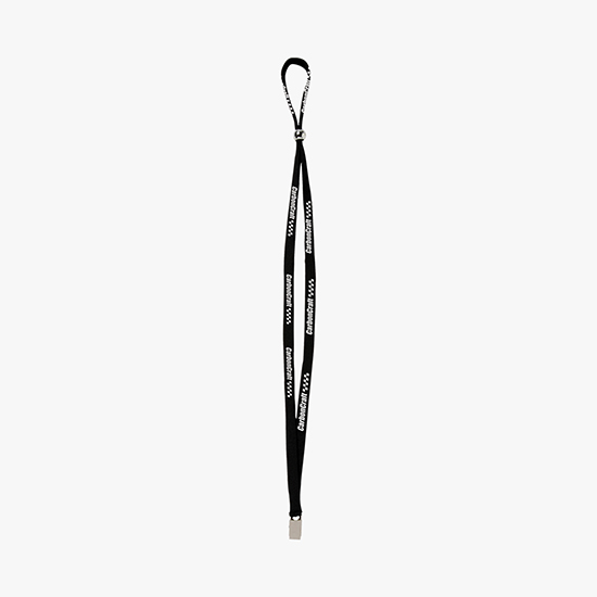 3/8 Adjustable Polyester Lanyard - Bulldog Clip
