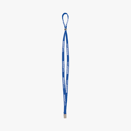 3/8 Adjustable Polyester Lanyard - Bulldog Clip