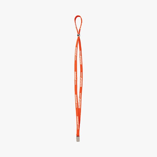 3/8 Adjustable Polyester Lanyard - Bulldog Clip
