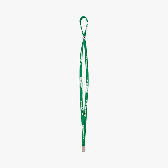 3/8 Adjustable Polyester Lanyard - Bulldog Clip