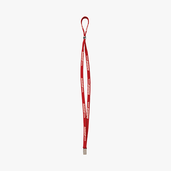 3/8 Adjustable Polyester Lanyard - Bulldog Clip