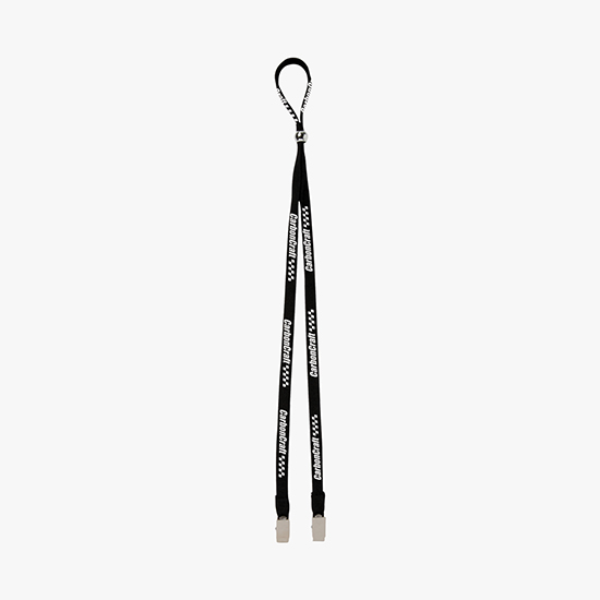 3/8 Adjustable Polyester Lanyard - Double Bulldog Clip