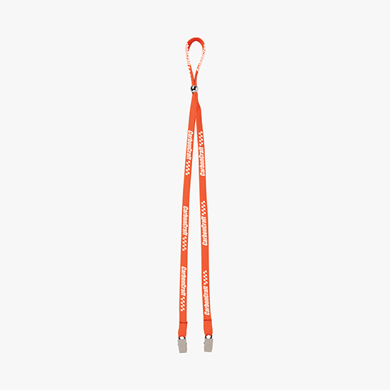3/8 Adjustable Polyester Lanyard - Double Bulldog Clip