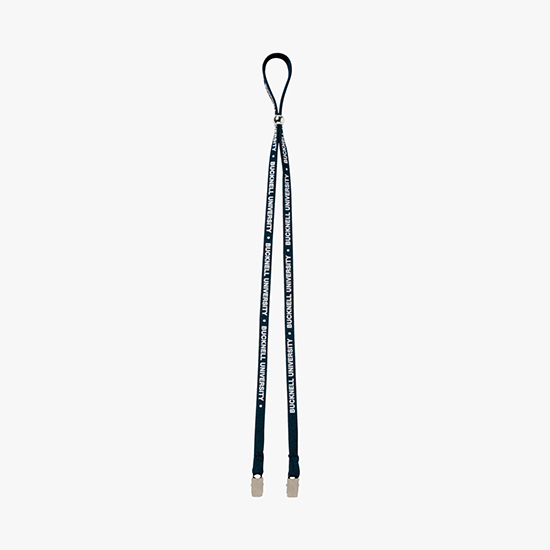 3/8 Adjustable Polyester Lanyard - Double Bulldog Clip