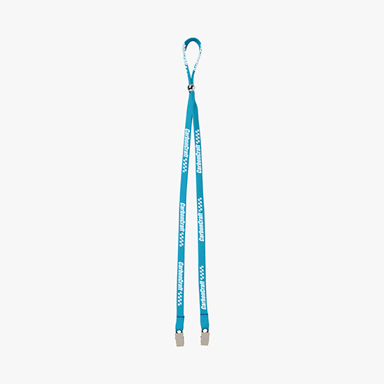 3/8 Adjustable Polyester Lanyard - Double Bulldog Clip