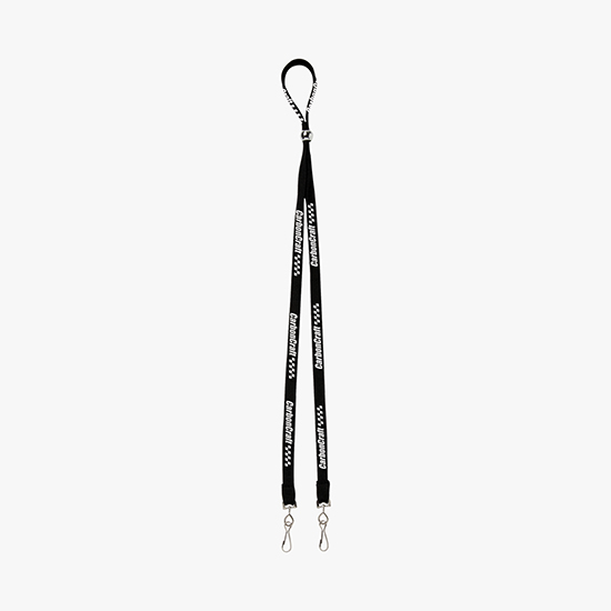 3/8 Adjustable Polyester Lanyard - Double Swivel Hook