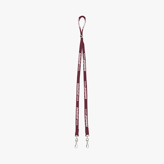 3/8 Adjustable Polyester Lanyard - Double Swivel Hook
