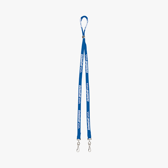 3/8 Adjustable Polyester Lanyard - Double Swivel Hook