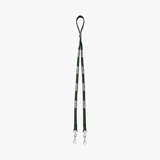 3/8 Adjustable Polyester Lanyard - Double Swivel Hook