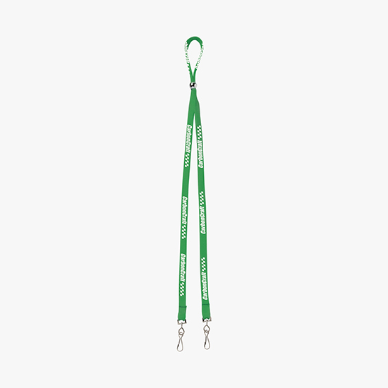 3/8 Adjustable Polyester Lanyard - Double Swivel Hook