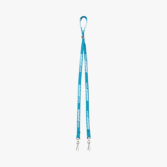 3/8 Adjustable Polyester Lanyard - Double Swivel Hook