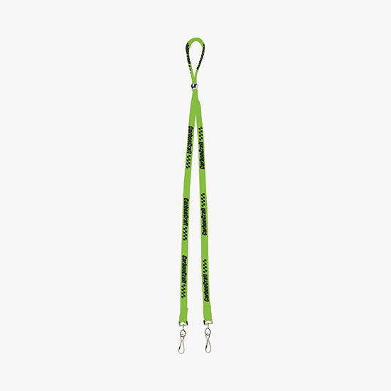 3/8 Adjustable Polyester Lanyard - Double Swivel Hook