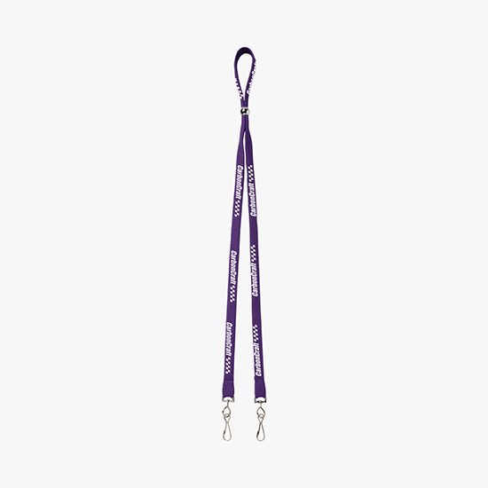 3/8 Adjustable Polyester Lanyard - Double Swivel Hook
