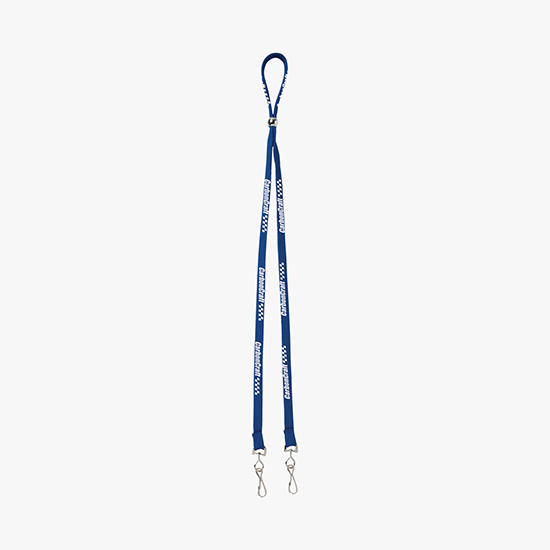 3/8 Adjustable Polyester Lanyard - Double Swivel Hook