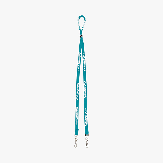 3/8 Adjustable Polyester Lanyard - Double Swivel Hook