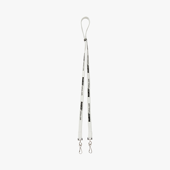 3/8 Adjustable Polyester Lanyard - Double Swivel Hook