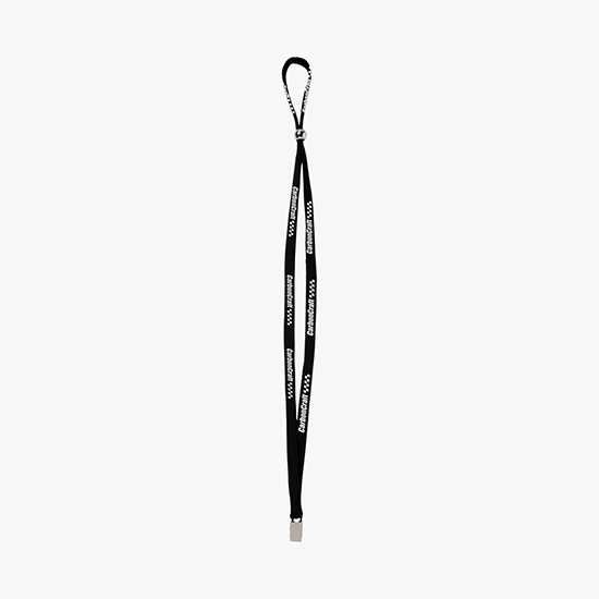 1/2 Adjustable Polyester Lanyard w/Bulldog Clip