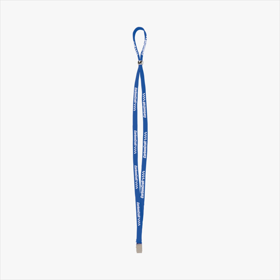 1/2 Adjustable Polyester Lanyard w/Bulldog Clip