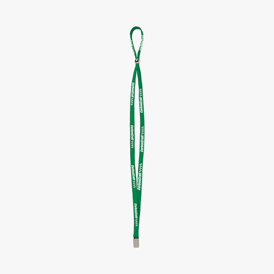 1/2 Adjustable Polyester Lanyard w/Bulldog Clip