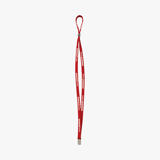 1/2 Adjustable Polyester Lanyard w/Bulldog Clip