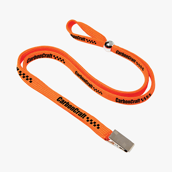 1/2 Adjustable Polyester Lanyard w/Bulldog Clip