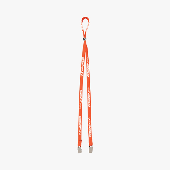 1/2 Adjustable Polyester Lanyard w/Double Bulldog Clip