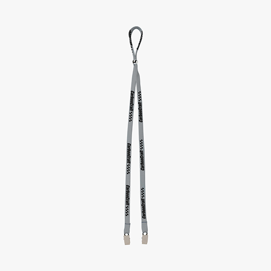 1/2 Adjustable Polyester Lanyard w/Double Bulldog Clip