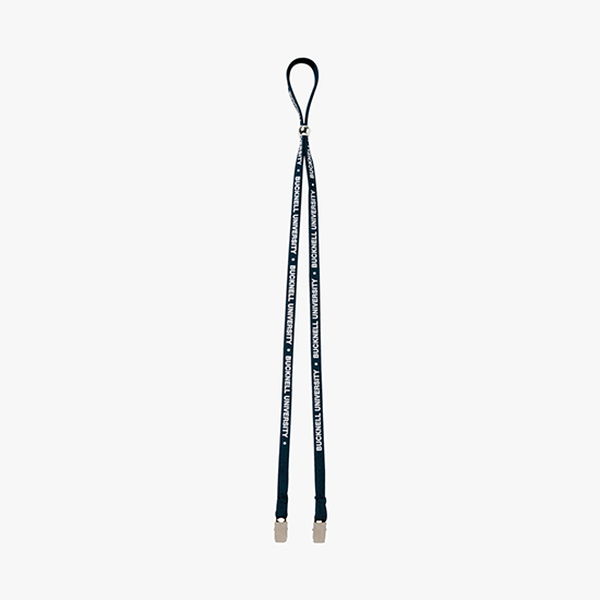 1/2 Adjustable Polyester Lanyard w/Double Bulldog Clip