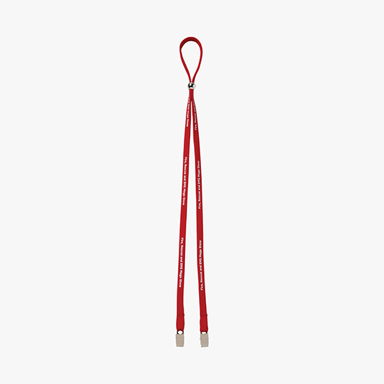 1/2 Adjustable Polyester Lanyard w/Double Bulldog Clip
