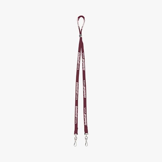 1/2 Adjustable Polyester Lanyard w/Double Swivel Hook