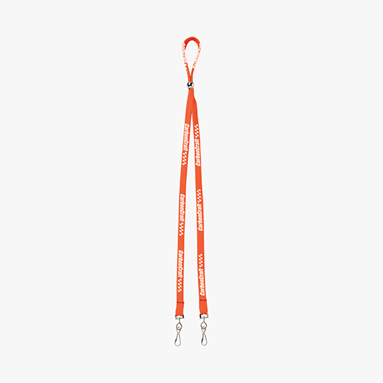 1/2 Adjustable Polyester Lanyard w/Double Swivel Hook