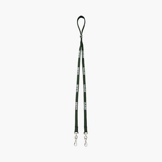 1/2 Adjustable Polyester Lanyard w/Double Swivel Hook