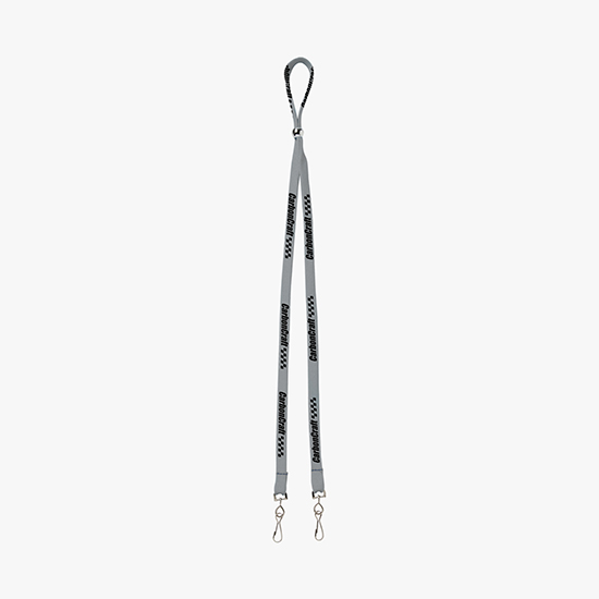 1/2 Adjustable Polyester Lanyard w/Double Swivel Hook