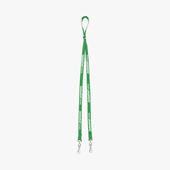 1/2 Adjustable Polyester Lanyard w/Double Swivel Hook