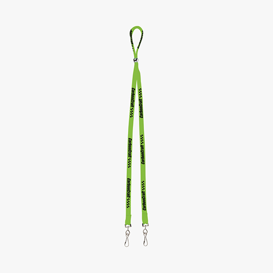 1/2 Adjustable Polyester Lanyard w/Double Swivel Hook