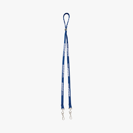 1/2 Adjustable Polyester Lanyard w/Double Swivel Hook