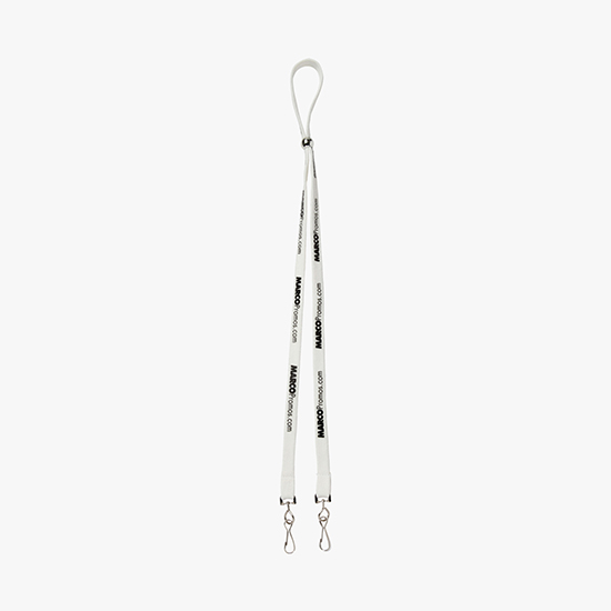 1/2 Adjustable Polyester Lanyard w/Double Swivel Hook