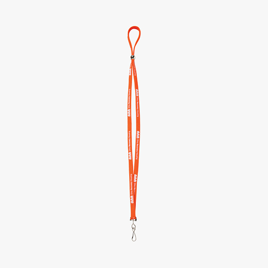 1/2 Adjustable Polyester Lanyard w/Swivel Hook