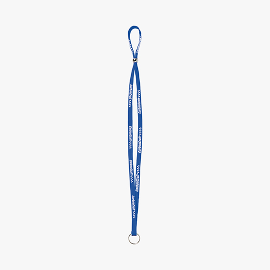 1/2 Adjustable Polyester Lanyard w/Split Ring